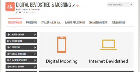 Christoffers undervisningsmateriale i "Digital bevidsthed og mobning", som netop er landet på Meebook. Undervisningsmaterialet i "Digital bevidsthed og mobning", som det tager sig ud på Meebook.